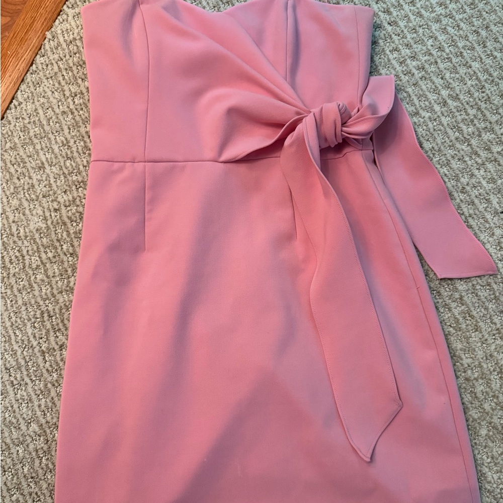 Elegant Pink Strapless Dress